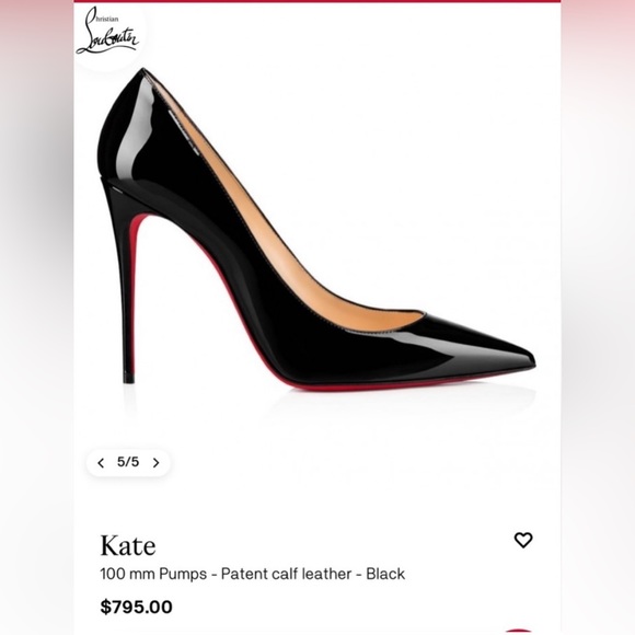 Christian Louboutin Kate 100 Pumps EU 37 US 7 Black Red Degrade High Heels - Picture 10 of 10